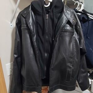 Leather coat